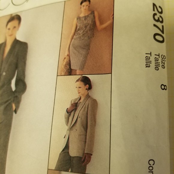 ✅2370 McCalls Sz 8 Sewing Pattern Misses Lined Jack - Picture 2 of 6